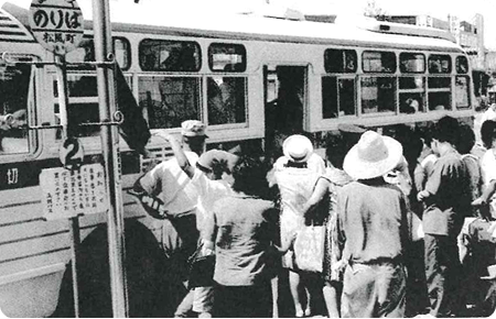 全盛期の松風町本社前のりば